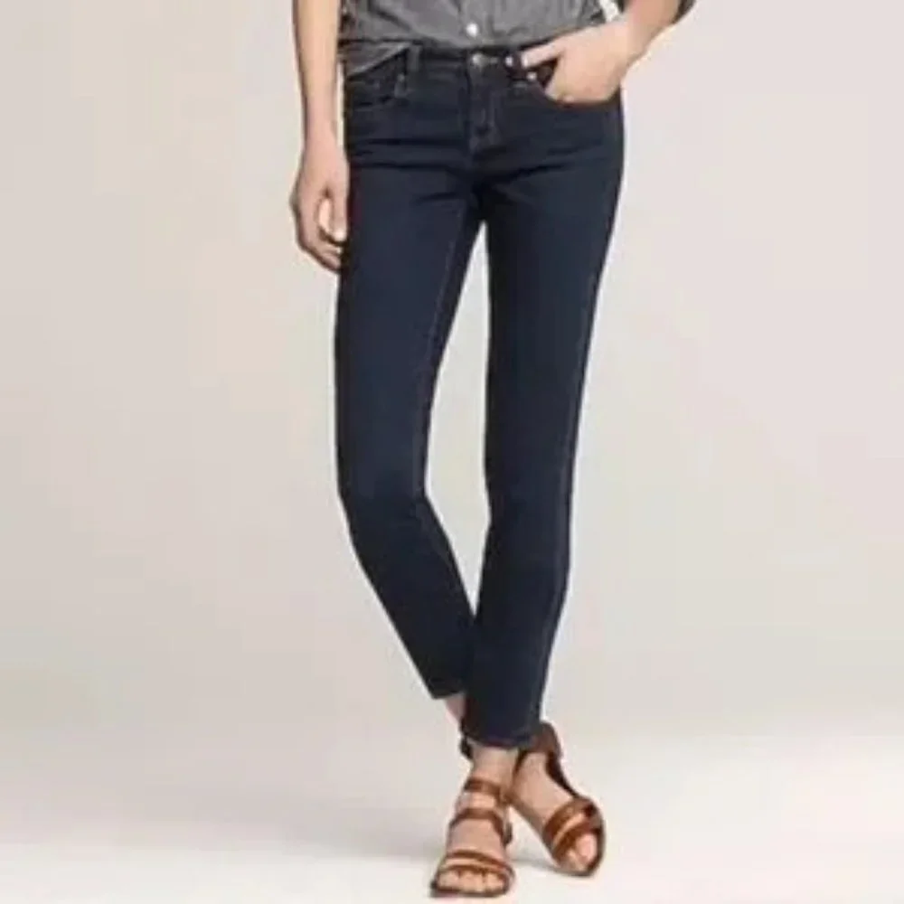 J. Crew Ankle Toothpick Jeans, Dark Indigo, Size 26 - Picture 1 of 8